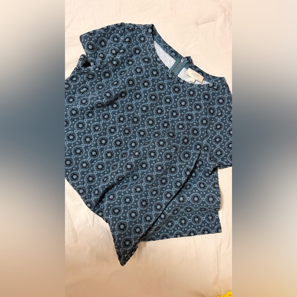 LOFT women’s dress in Blue Pattern